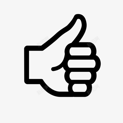 竖起大拇指好的手势图标svg_新图网 https://ixintu.com 好的 完成 手势 批准 竖起大拇指