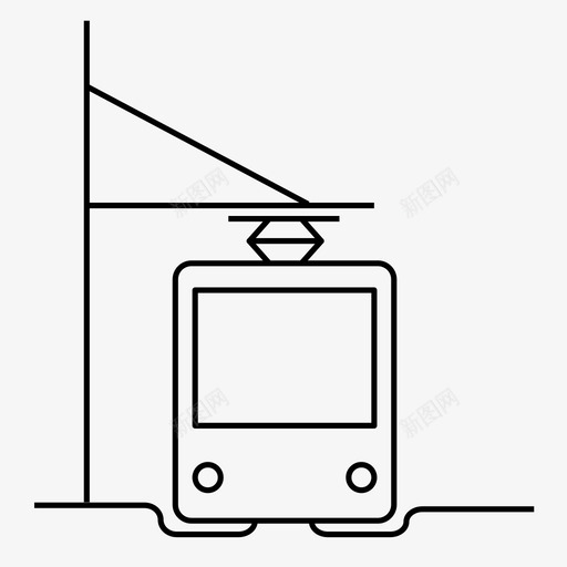 有轨电车轻耗绿色图标svg_新图网 https://ixintu.com 城市交通 有轨电车 环保 生态 生态商务 电力 绿色 轻耗