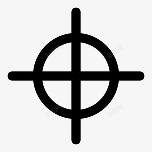 交叉线范围点图标svg_新图网 https://ixintu.com aim ui ui元素 ui按钮 ui资产 交叉线 圆形ui 点 用户界面 目标 范围