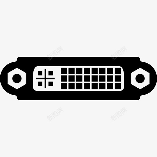 dvi电缆图标svg_新图网 https://ixintu.com dvi电缆