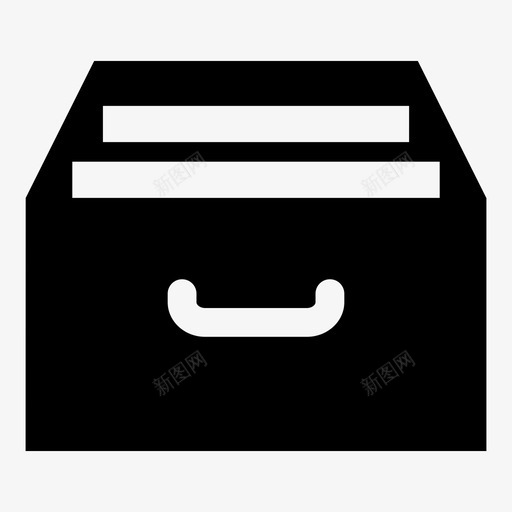 抽屉文件整理图标svg_新图网 https://ixintu.com 储藏室 抽屉 整理 文件 文件柜 档案