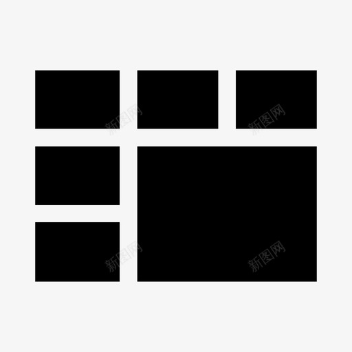 网格表格结构图标svg_新图网 https://ixintu.com 信息层次 信息架构 布局设计 标题 结构 网格 行 表格