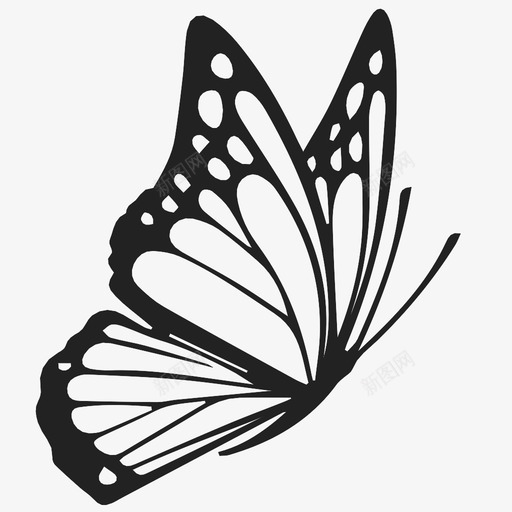 蝴蝶变身昆虫图标svg_新图网 https://ixintu.com 优雅 变身 昆虫 美丽 蝴蝶