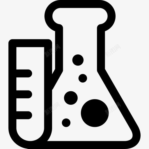 医用医药卫生用试管和烧瓶图标svg_新图网 https://ixintu.com 医用 医药 卫生用试管和烧瓶