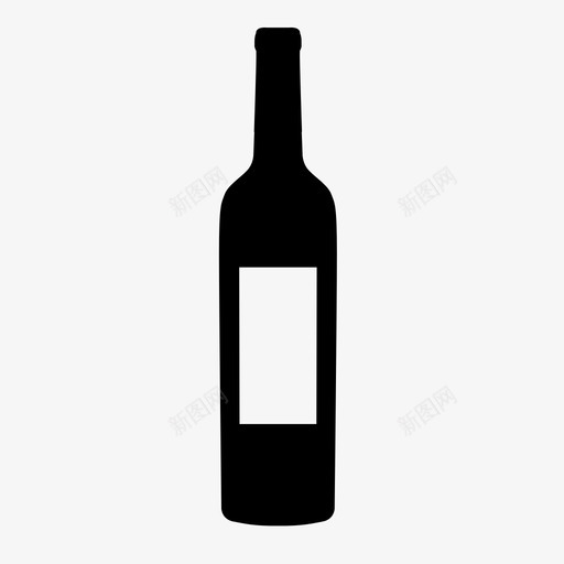 酒瓶烈酒红酒图标svg_新图网 https://ixintu.com 烈酒 玻璃瓶 红酒 酒瓶 酒精 饮料