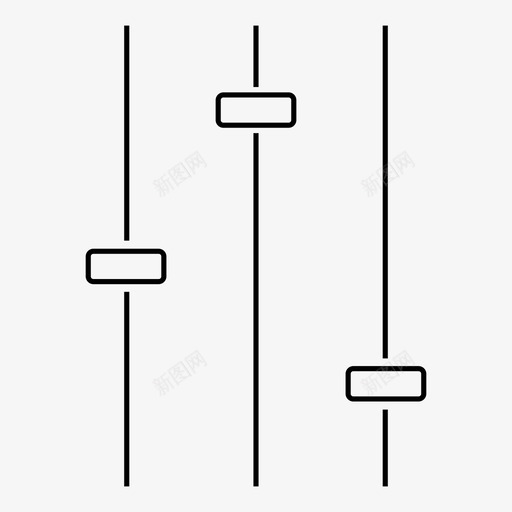 均衡器音频平衡图标svg_新图网 https://ixintu.com 均衡器 平衡 控制 设置 音量 音频