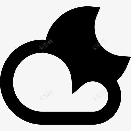 多云的夜晚气候预报图标svg_新图网 https://ixintu.com 云月 多云的夜晚 天气 天空 月亮 气候 阴天 预报