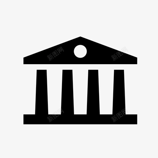 银行市政厅建筑物图标svg_新图网 https://ixintu.com 办公室 博物馆 市政厅 建筑 建筑物 机构 研究所 货币 银行