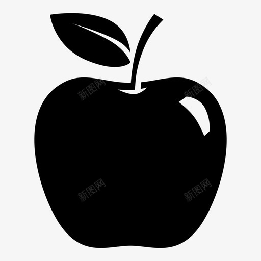 苹果营养健康零食图标svg_新图网 https://ixintu.com 健康零食 健康食品 水果 苹果 营养