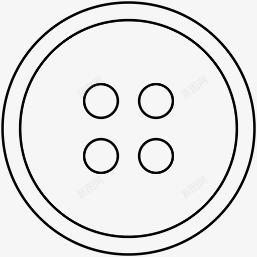 按钮闭合紧固图标svg_新图网 https://ixintu.com 按钮 紧固 线 缝 薄 闭合