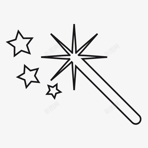 魔杖魔法杖咒语图标svg_新图网 https://ixintu.com 咒语 欺骗 骗术 魔术 魔术师 魔术师魔杖 魔杖 魔法 魔法杖