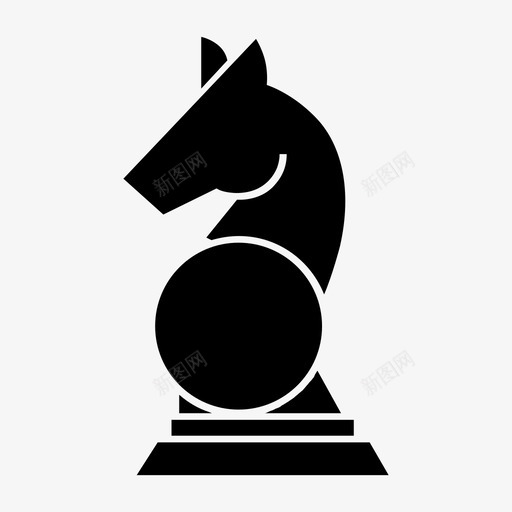 骑士马棋子图标svg_新图网 https://ixintu.com 动物 棋子 马 骑士