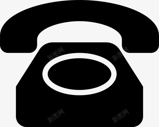 电话通话实心图标svg_新图网 https://ixintu.com 实心图标 形状 拨号器 接收器 旧电话 消息 电话 通信和网络实心 通信形式 通话