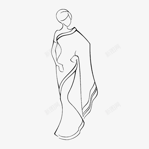 纱丽图标svg_新图网 https://ixintu.com 纱丽