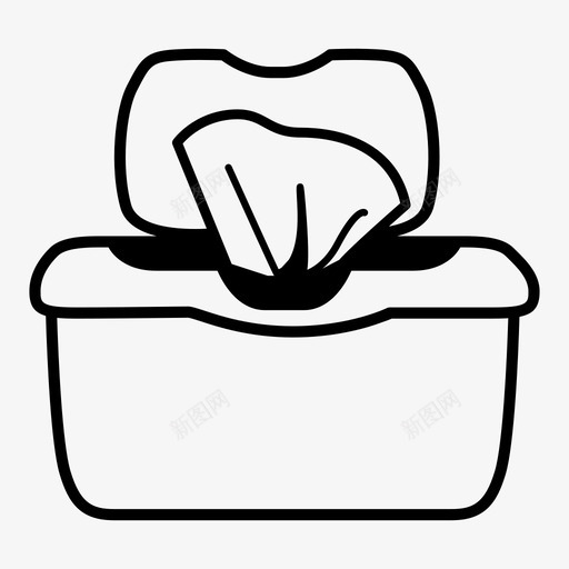 湿巾婴儿用品清洁剂图标svg_新图网 https://ixintu.com 婴儿用品 清洁剂 湿巾