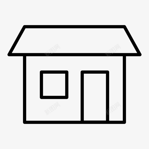 房子住所住宿图标svg_新图网 https://ixintu.com 住宿 住所 场所 家 居住空间 房地产 房子