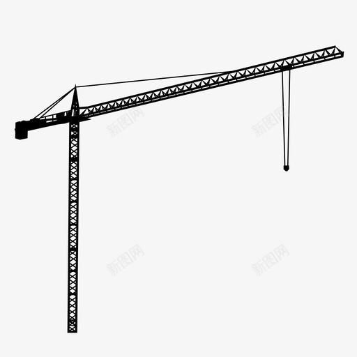 起重机建筑城市图标svg_新图网 https://ixintu.com 城市 塔楼 建筑 起重机