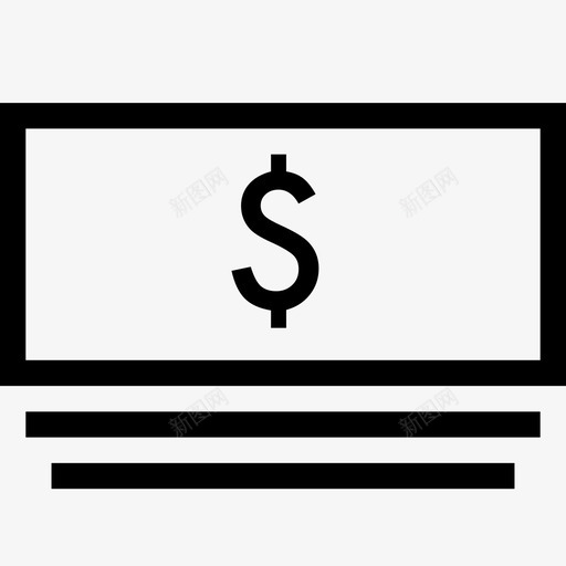 钱储蓄薪水图标svg_新图网 https://ixintu.com 一堆钱 储蓄 现金 美元 美元钞票 薪水 货币 钱