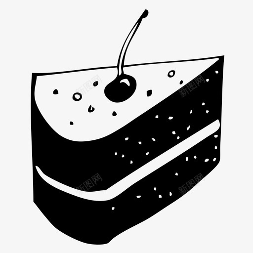 蛋糕片松露招待图标svg_新图网 https://ixintu.com 招待 插图 松露 点心 生日快乐 糕点 糖果 蛋糕片 食物 馅饼