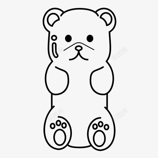 橡皮熊玩具熊泰迪熊图标svg_新图网 https://ixintu.com 凝胶 填充动物 果冻熊 橡皮熊 泰迪熊 玩具熊 糖 糖果 零食