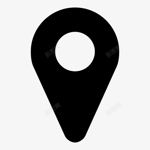 位置圆圈掉针图标svg_新图网 https://ixintu.com 位置 圆圈 地图 导航 掉针 点 钉