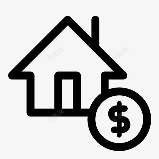 买房小房子住房图标svg_新图网 https://ixintu.com 买房 住房 小房子 居住空间 房地产 房地产经纪人