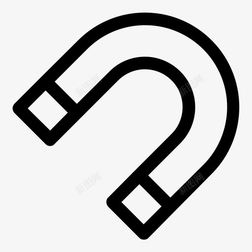 磁铁形状制造商图标svg_新图网 https://ixintu.com diy 制造商 卷曲 图标 形状 数字 构造 磁铁 简单卷曲图标 线 马蹄形磁铁