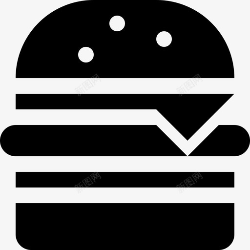 汉堡快餐汉堡包图标svg_新图网 https://ixintu.com 三明治 垃圾食品 快餐 汉堡 汉堡包 食品和饮料 麦当劳