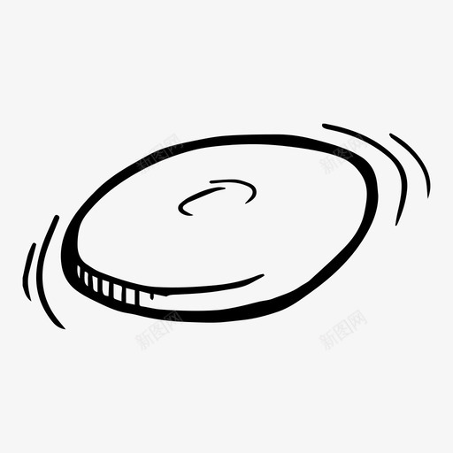 飞盘游戏运动图标svg_新图网 https://ixintu.com 游戏 终极 运动 飞盘