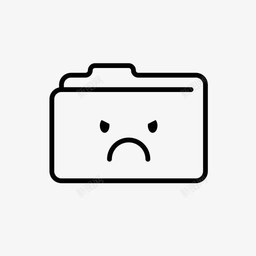 文件夹愤怒卡瓦伊图标svg_新图网 https://ixintu.com 不开心 分享 卡瓦伊 心烦意乱 悲伤 愤怒 文件夹 疯狂 记录