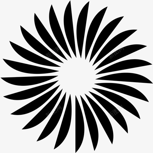 花太阳春天图标svg_新图网 https://ixintu.com 太阳 春天 植物 绿色 自然 花 花园 花太阳