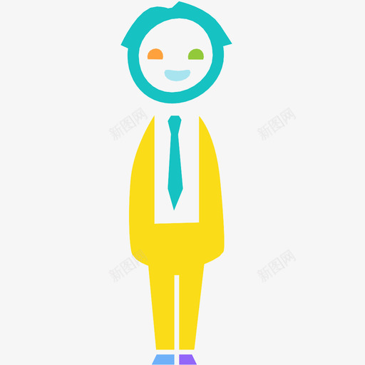 人西装外套上班族图标svg_新图网 https://ixintu.com 上班族 人 商人 男 西装外套 领带