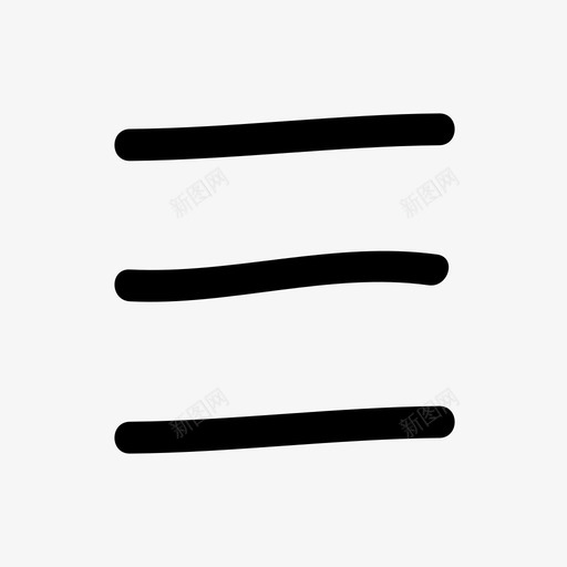 菜单草图线框三条图标svg_新图网 https://ixintu.com 三条 三条线 用户体验 用户界面 线框设计 网页 网页设计 草图线框 菜单
