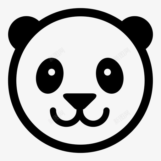 熊猫头熊猫脸图标svg_新图网 https://ixintu.com 世界自然基金会 动物园 动物群 大熊猫 头 宠物 灭绝 熊猫 熊猫头 熊猫脸
