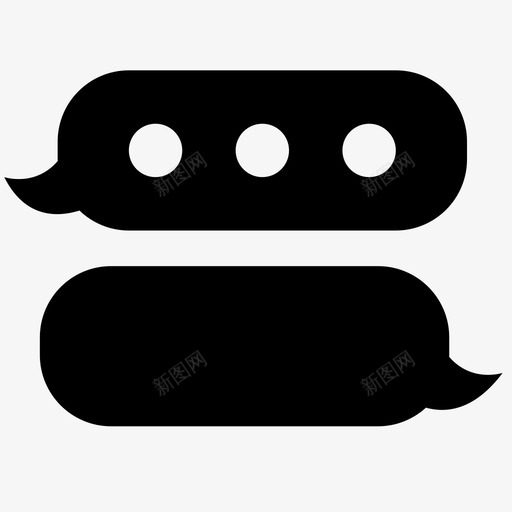 聊天发短信语音泡泡图标svg_新图网 https://ixintu.com 交流 信息 发短信 对话 聊天 语音泡泡