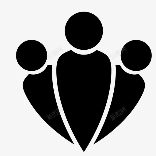 社区团队社交图标svg_新图网 https://ixintu.com 人员 会议 公共 加入者 团队 成员 朋友 用户 社交 社区 组