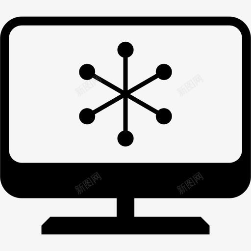 带星号符号的计算机屏幕数据图标svg_新图网 https://ixintu.com 带星号符号的计算机屏幕 数据