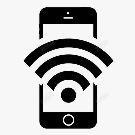 wifi苹果连接图标svg_新图网 https://ixintu.com wifi 互联网 信号 服务 电话 移动互联网 苹果 连接 链接