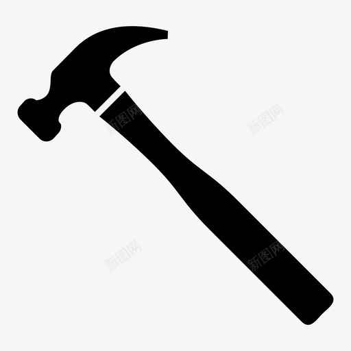 锤子制造商集市商图标svg_新图网 https://ixintu.com 修理 制造商 实干家 工具 敲击 重锤 金属 钉子 锤子 集市商