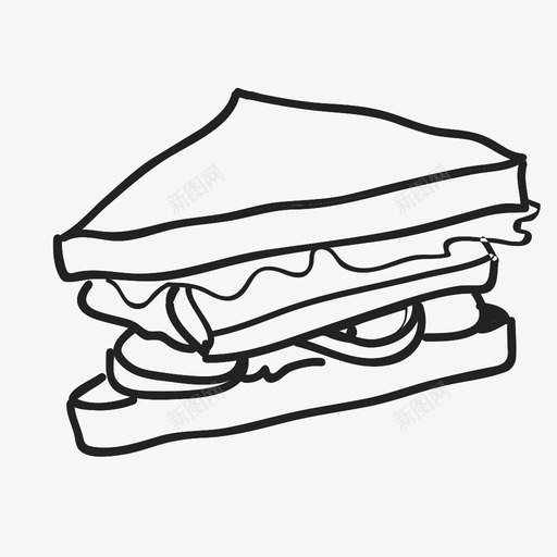俱乐部三明治图标svg_新图网 https://ixintu.com 俱乐部三明治