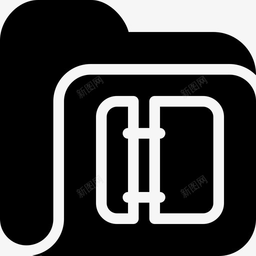 文件夹活页夹组织保存图标svg_新图网 https://ixintu.com 保存 存储 实心图标 形状 技术 文件夹实心 文件夹活页夹 标志 组织