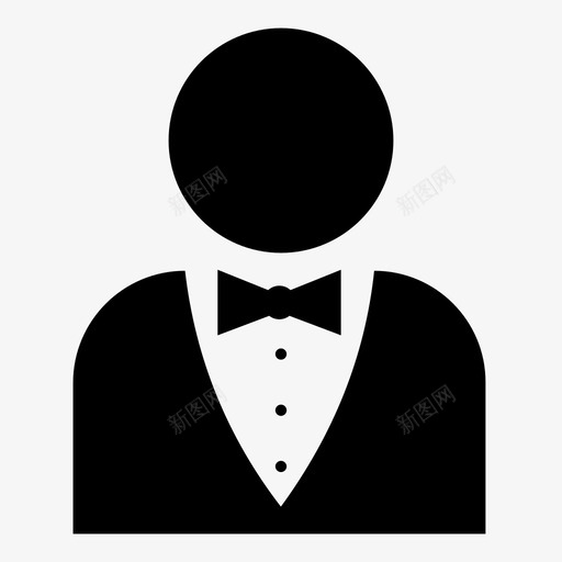 管家服务员用户图标svg_新图网 https://ixintu.com 个人资料 人 仆人 帮助 服务 服务员 服务器 用户 男人 男性 管家