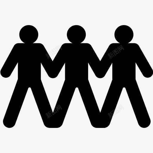 友谊一起做朋友团队合作图标svg_新图网 https://ixintu.com 一起做朋友 人 友谊 团队合作 手拉手 手牵手 站在一起