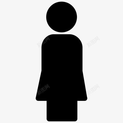 妇女实心图标标志svg_新图网 https://ixintu.com 人 女性 妇女 实心图标 形状 性别 标志 标志和符号-实心 设计 身材