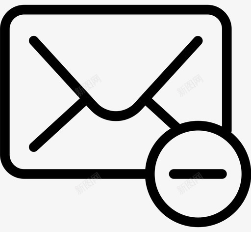 邮件删除邮件减号图标svg_新图网 https://ixintu.com 减号 删除 回收站 形状 新闻 电子邮件行 邮件 邮件删除 邮资