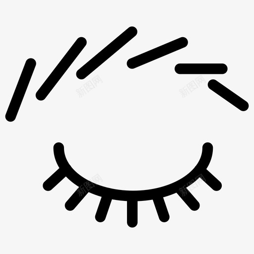 眉毛和睫毛女性头发图标svg_新图网 https://ixintu.com 人体 人体解剖 人体部位 头发 女性 眉毛 眉毛和睫毛 睫毛 科学 线条图标
