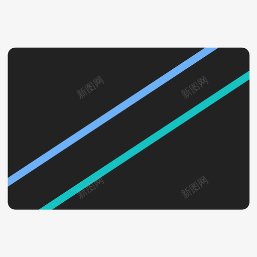 坦桑尼亚旗帜图标svg_新图网 https://ixintu.com 坦桑尼亚 旗帜
