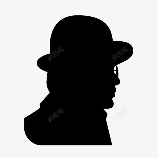 华生博士剪影约翰图标svg_新图网 https://ixintu.com 书中人物 侦探 剪影 华生博士 约翰 虚构人物