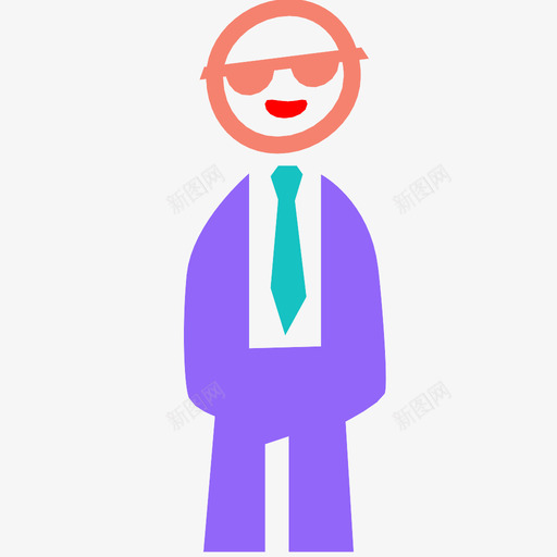 人太阳镜西装图标svg_新图网 https://ixintu.com 上班族 人 商务人士 太阳镜 西装 酷 领带