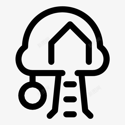 树屋孩子梦想图标svg_新图网 https://ixintu.com 乐趣 卡通树屋 孩子 幸福 快乐 树屋 梦想 梦想家